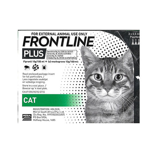 פרונטליין פלוס - אמפולה לטיפול בפרעושים וקרציות - לחתולים