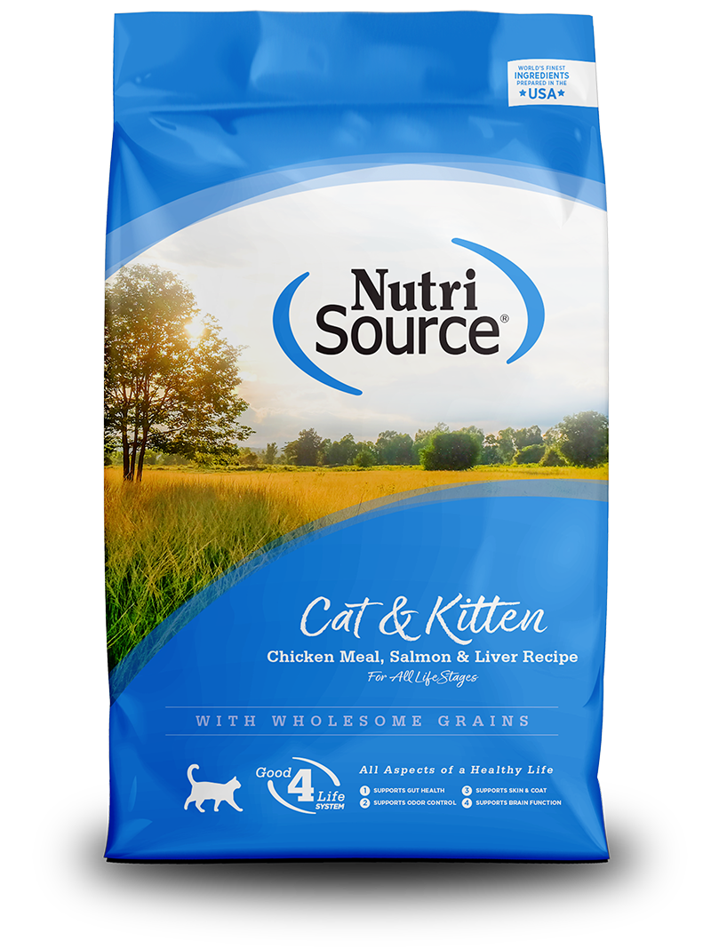 Nutri Source נוטרי סורס - סלמון עם כבד - לחתולים בוגרים וגורי חתולים