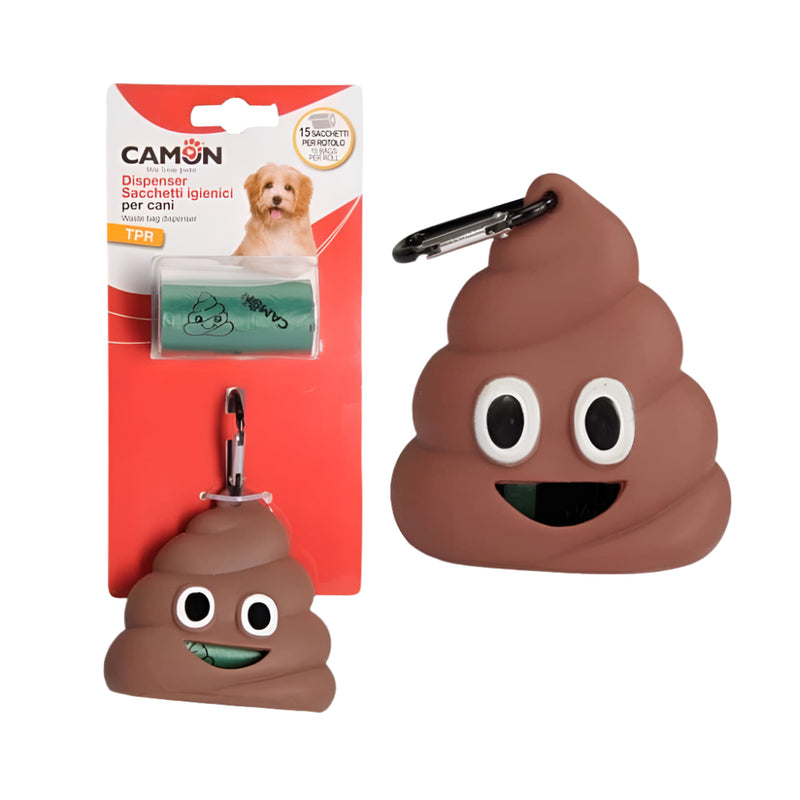 מנשא שקי קקי מחייך + 2 גלילי שקיות camon