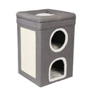 מיטה ומתקן גירוד משולב 2 קומות אפור