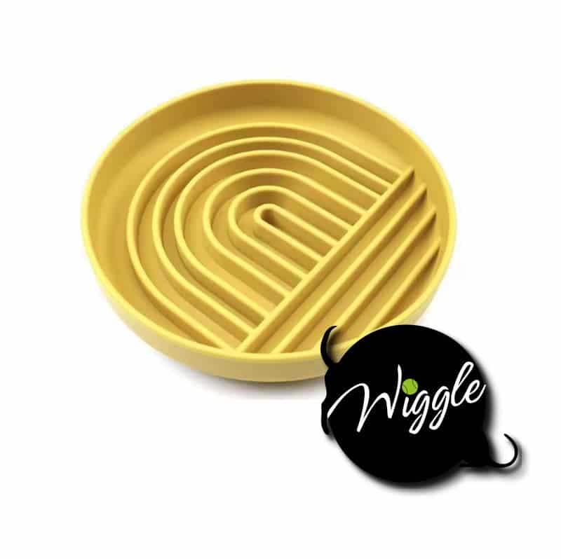 קערת ליקוק עמוקה WIGGLE – צהוב