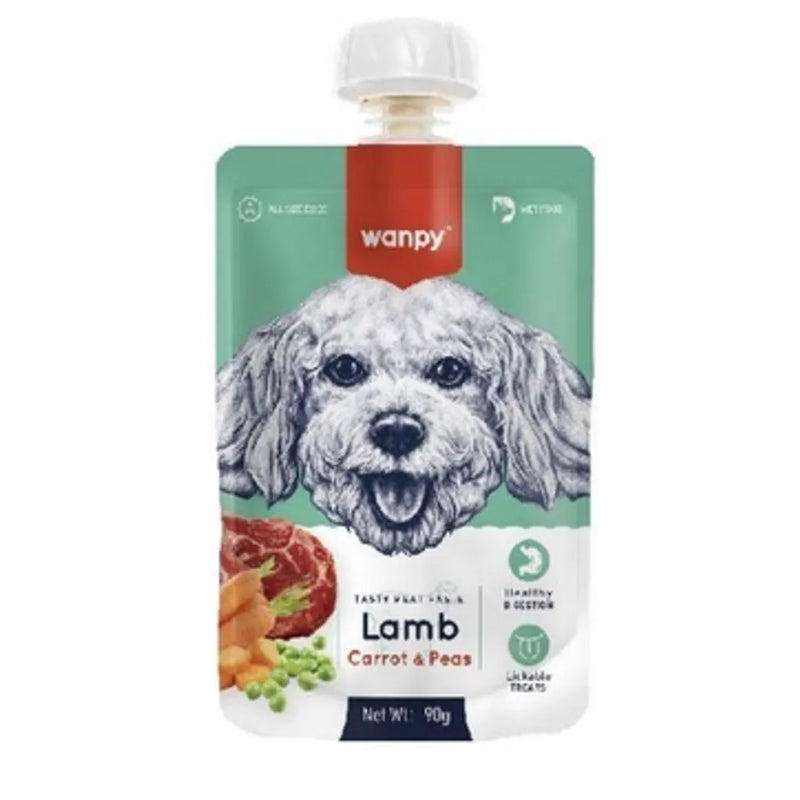 וונפי - פאוץ׳ מזון רטוב עם פקק לשימוש חוזר לכלבים - 90 גרם