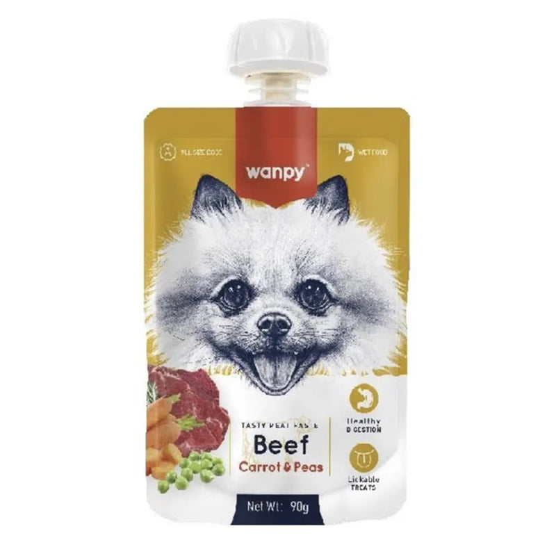 וונפי - פאוץ׳ מזון רטוב עם פקק לשימוש חוזר לכלבים - 90 גרם