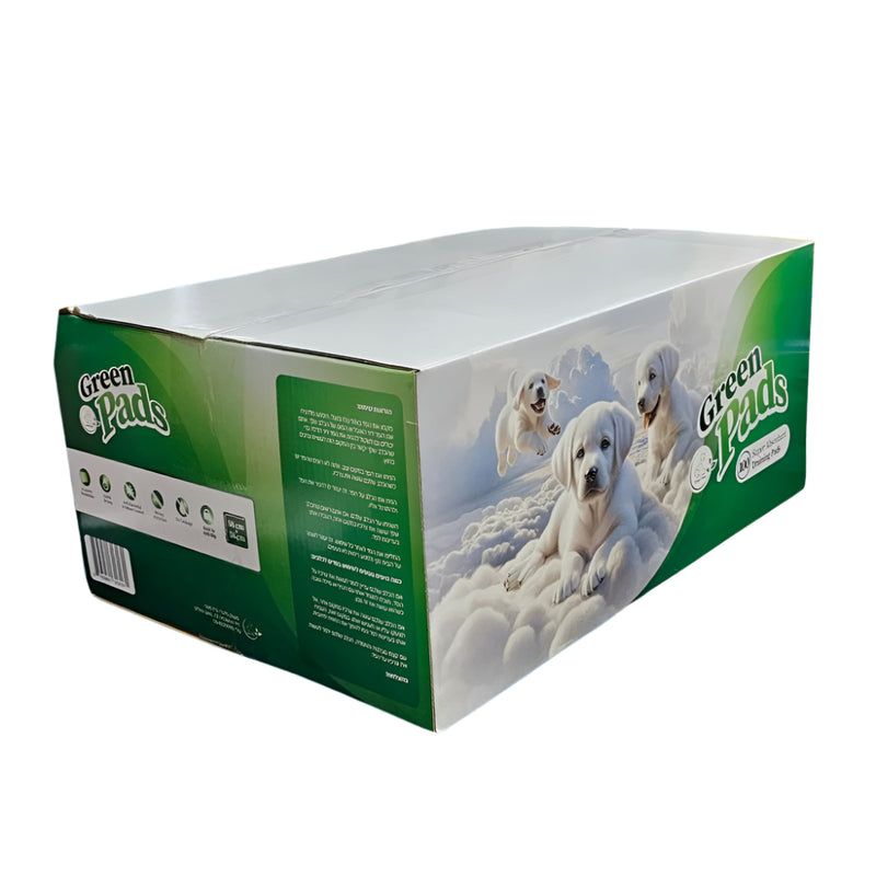 פדים איכותיים לחינוך גורים 100 יחידות Green Pads – מידות 56×56 ס"מ