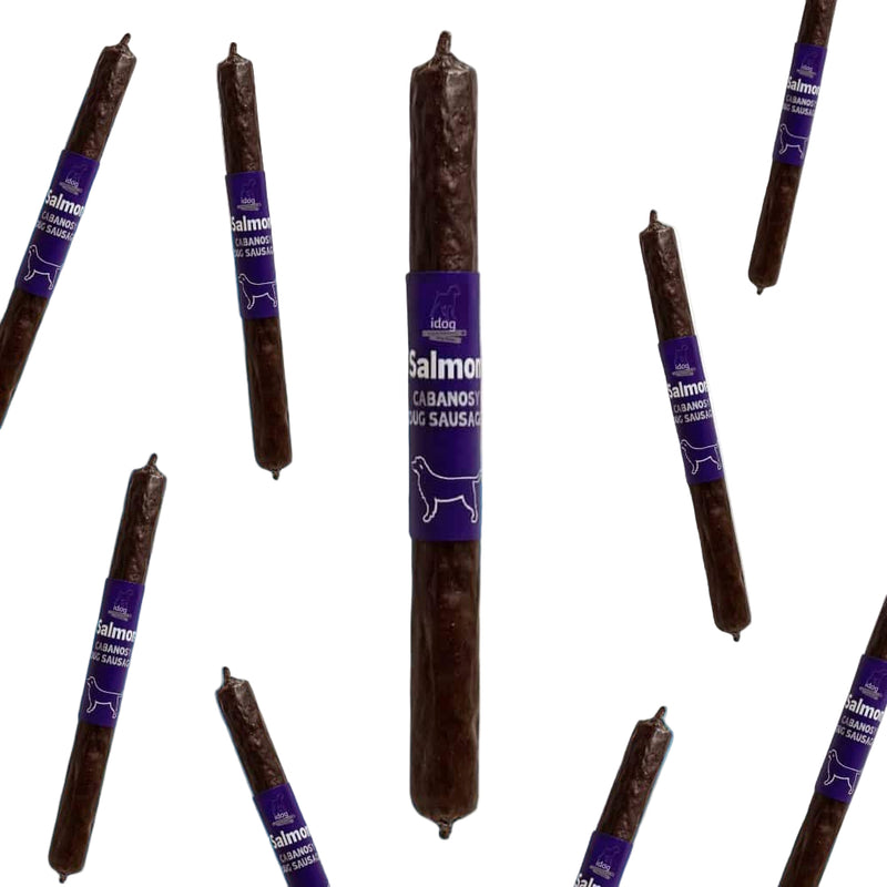 10 יחידות איי דוג נקניקיות סלמון לכלבים 60 גרם