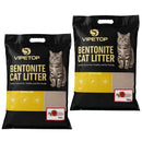 2 שקי חול מתגבש לחתול ויאיפי טופ ניחוח ורדים 8 ק"ג ליח' VIPETOP