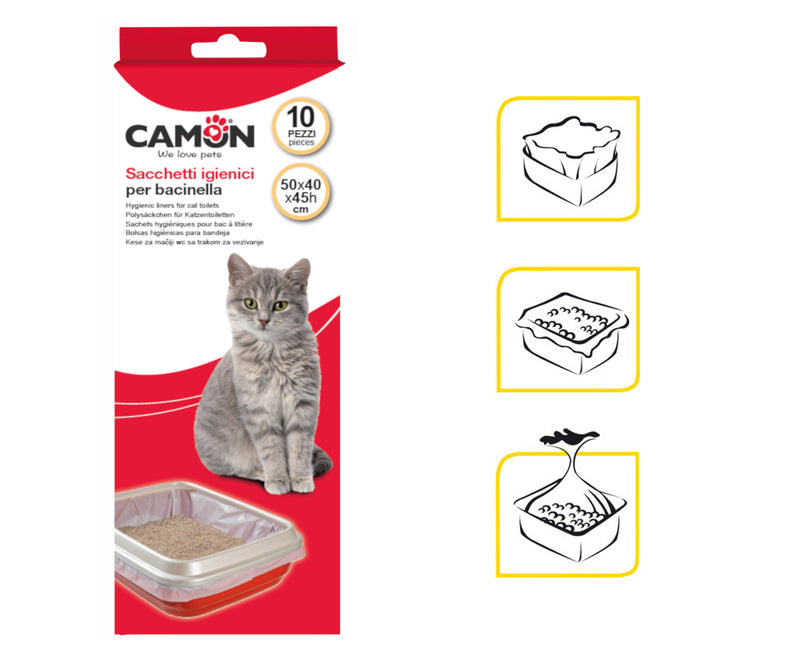 שקיות לשירותים לחתול כמון 10 יחידות- camon