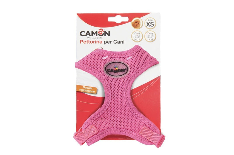 רתמת גופיה לכלב קטן מבד נושם ורוד- 3 מידות Camon