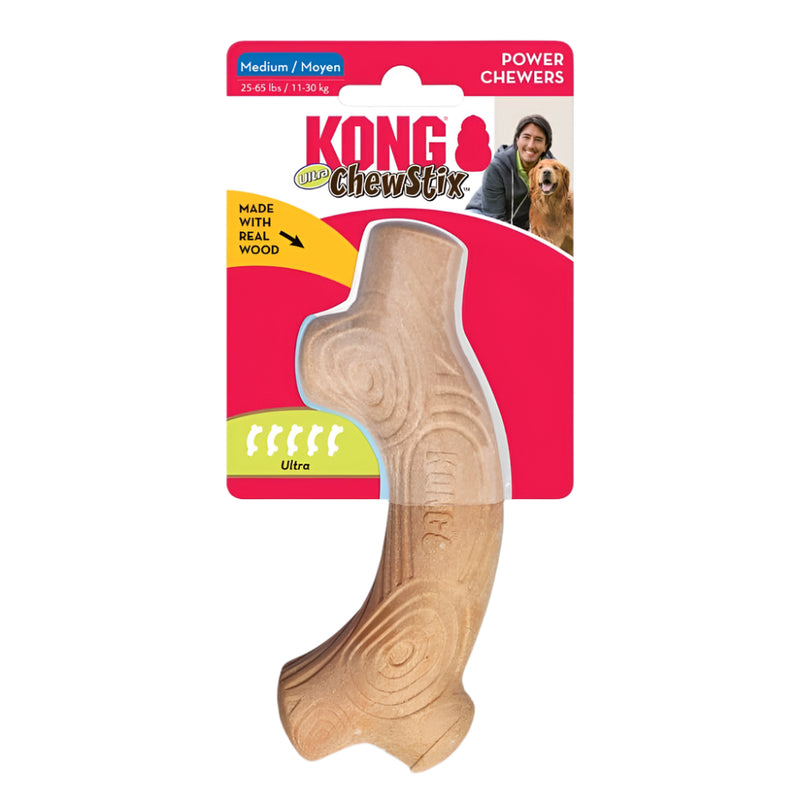 קונג עצם לעיסה עמידה בשילוב עץ KONG- L
