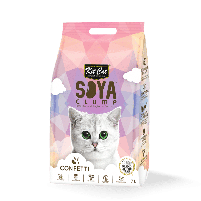 kit cat קיט קט חול סויה לחתול מתגבש ונשטף באסלה- קונפטי  7 ליטר