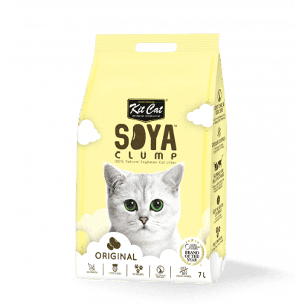 kit cat קיט קט חול סויה לחתול מתגבש ונשטף באסלה- אוריג'ינל 7 ליטר