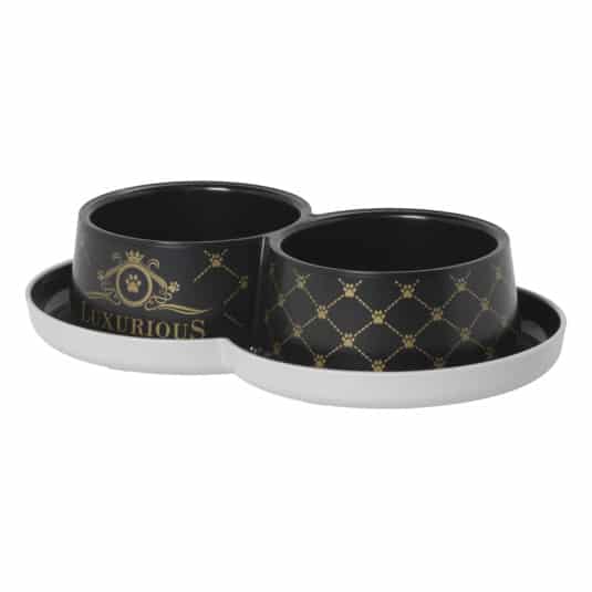 קערת אוכל/מים כפולה double small Luxurious