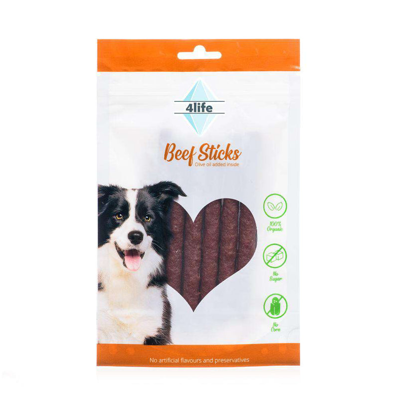 4Life 4Life - חטיף 100% רכיבים טבעיים לכלבים - מקלוני בקר - 4לייף