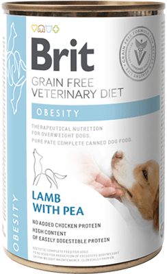 בריט - מזון רפואי רטוב לכלבים - אוביסיטי לסובלים מעודף משקל