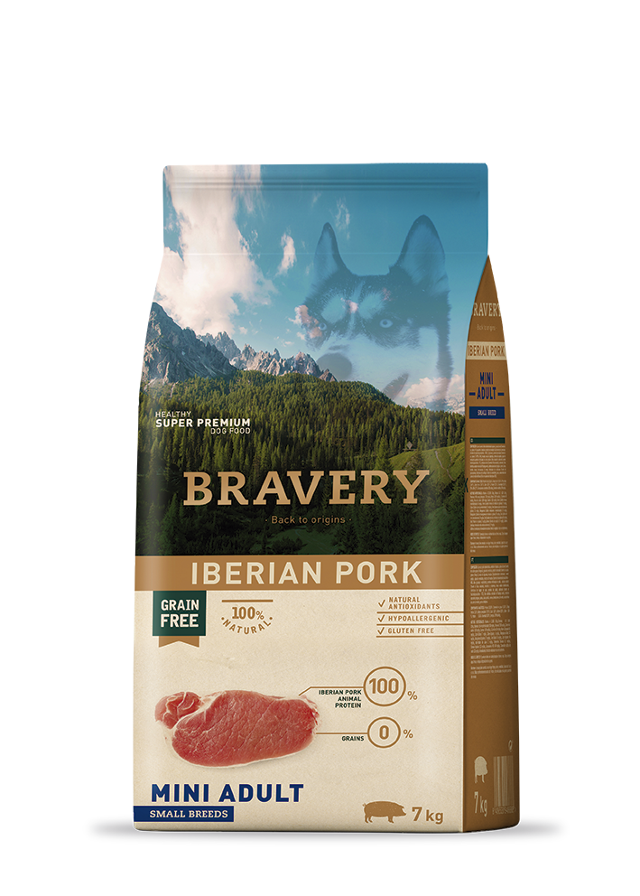 Bravery ברייברי - חזיר ללא דגנים וגלוטן - היפואלרגני - לכלבים בוגרים מגזע קטן