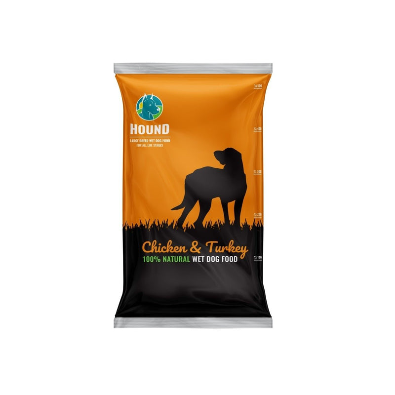 Hound האונד - מזון טבעי לכלבים - הודו, עוף וירקות