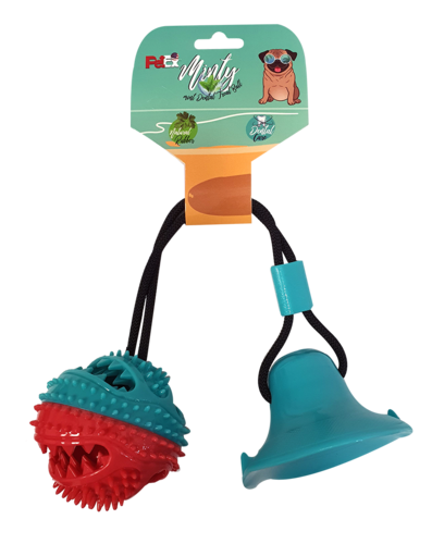 Other משחקים לכלב 43 ס"מ צעצוע דנטלי עם כדור צבעוני וואקום לכלבים