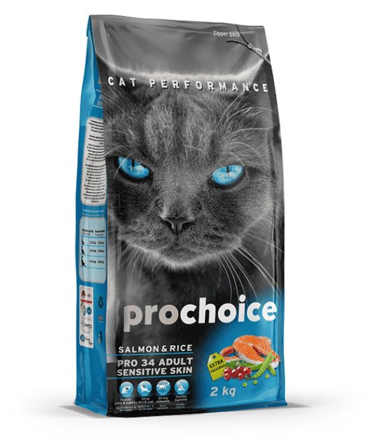 Pro Choice פרו צ'ויס - סלמון ואורז - לחתולים בוגרים - היפואלרגני