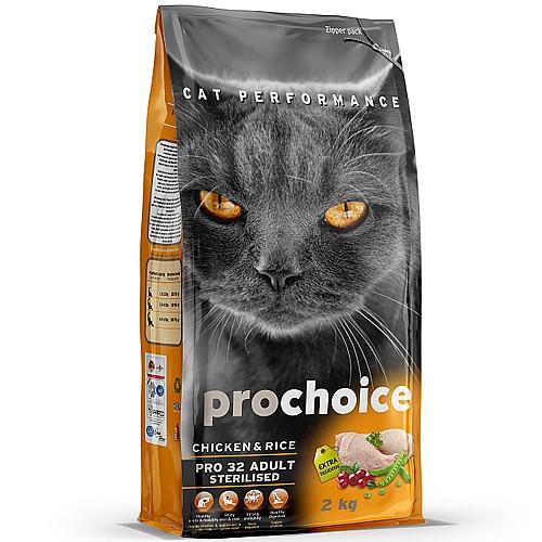 Pro Choice פרו צ'ויס - עוף ואורז - לחתולים בוגרים ומסורסים