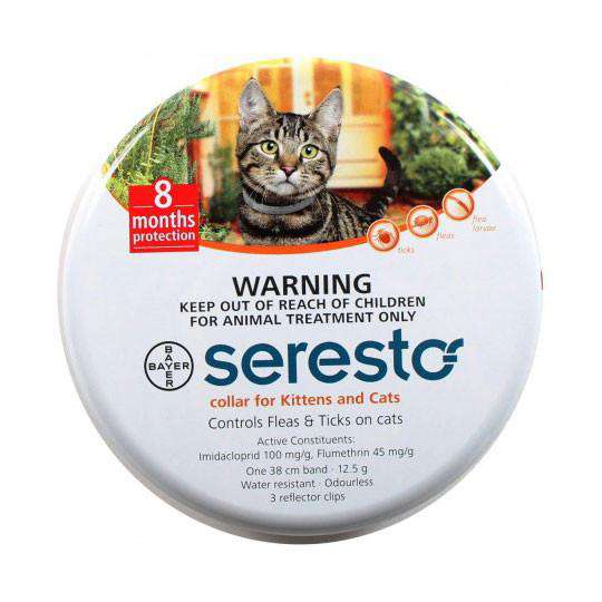 Seresto טיפוח לחתול כל משקל סרסטו - קולר נגד פרעושים וקרציות לחתולים