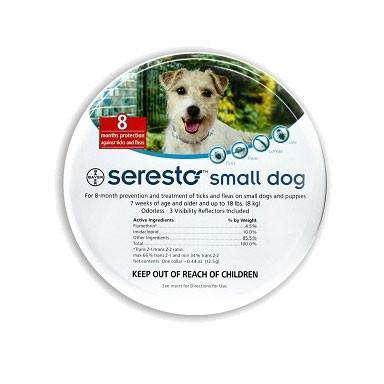 Seresto טיפוח לכלב 1-8 קילו סרסטו - קולר נגד פרעושים וקרציות לכלבים